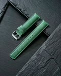 Vanguard Series | Square-Tail Top Grain Green Leather Watch Straps