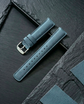 Vanguard Series | Square-Tail Top Grain Light Blue Leather Watch Straps