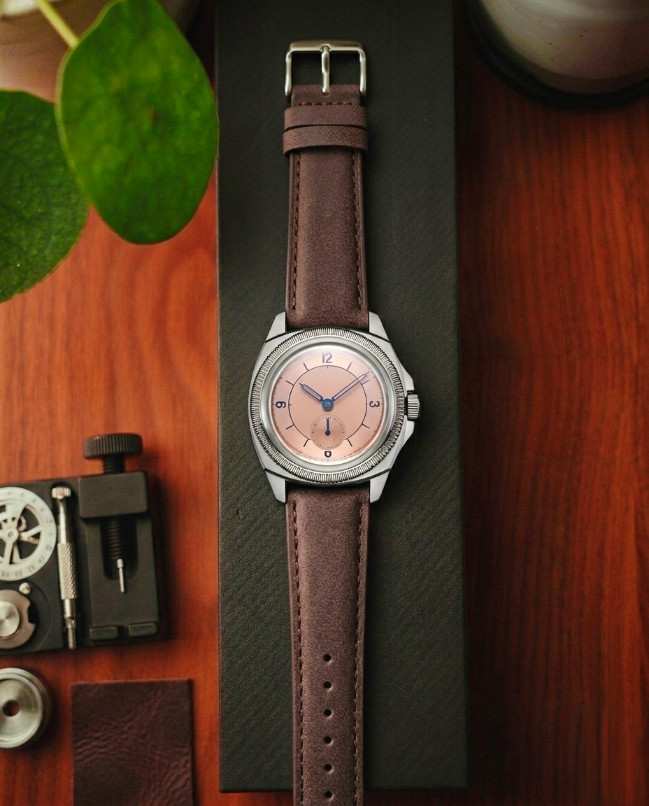 Vanguard Series | Square-Tail Top Grain Dark Brown Leather Watch Straps
