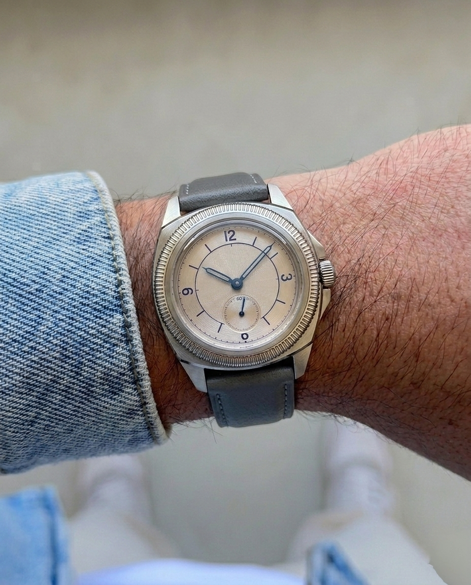 Vanguard Series | Square-Tail Top Grain Dark Grey Leather Watch Straps