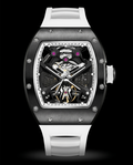 Apex Mechanical Skeleton Barrel N-101 Watch with White Silicone Strap